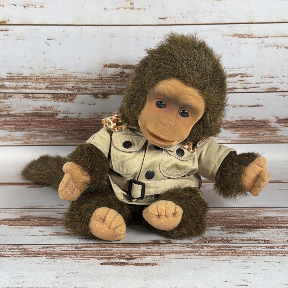Hosung Safari Chimpanzee Full Body Hand Puppet 1994 Vintage Monkey Plush Used